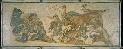 Kampf zwischen Gladiatoren und Tieren, 320 n. Chr. von Roman